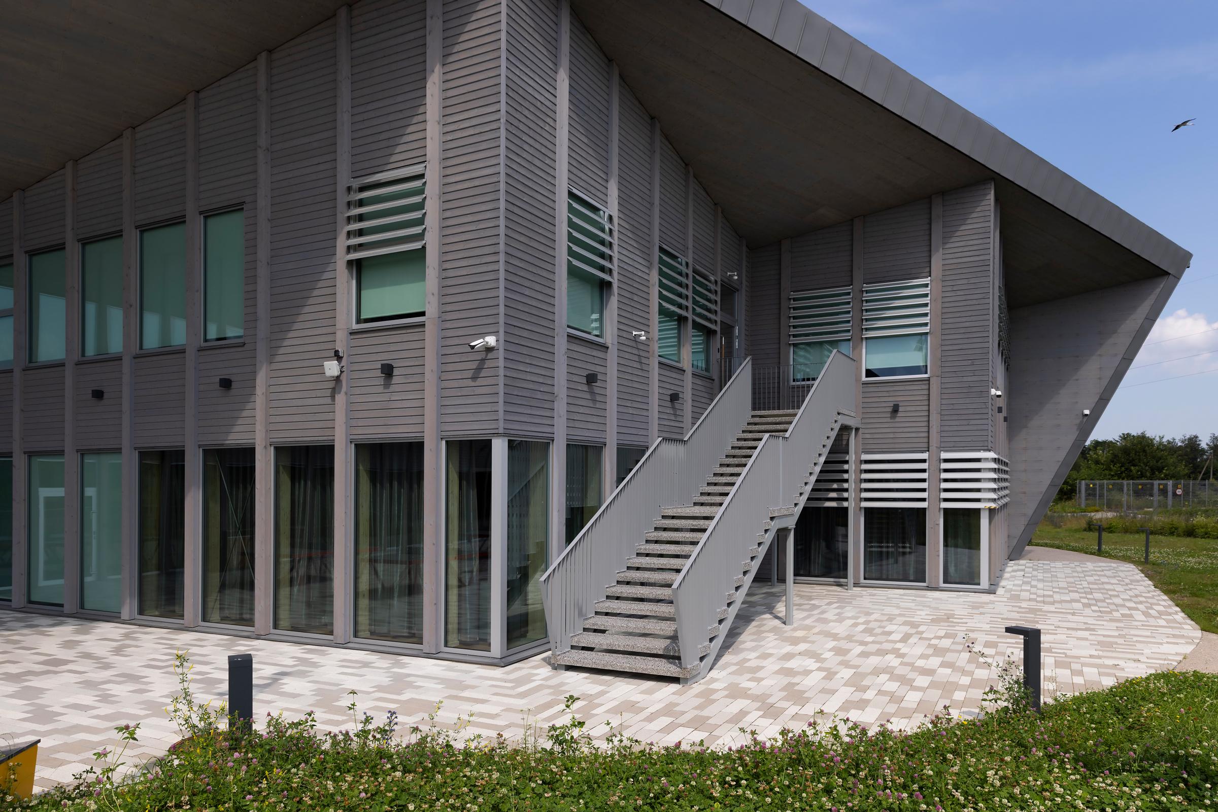 Exterior Stair Marking for Rae Gymnasium